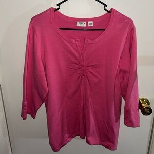 CATO Pink 3/4 Sleeve Sweater Top - 18/20W